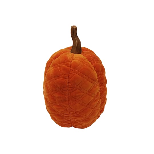 9" Orange Quilt Pumpkin Tabletop Décor by Ashland®